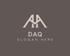 Modern Minimalist Letter AA Logo