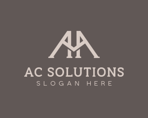 Modern Minimalist Letter AA logo design