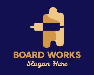 Board - Rolling Pin Dough logo design