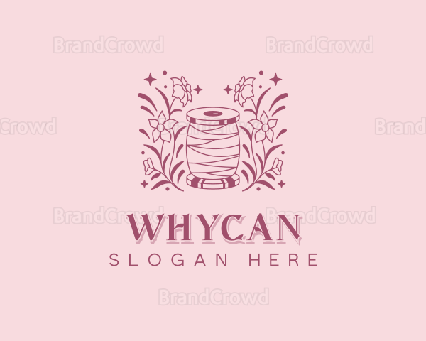 Sewing Floral Dressmaker Logo