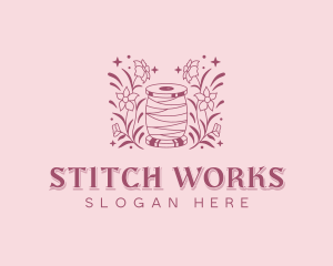 Sewing Floral Dressmaker logo design