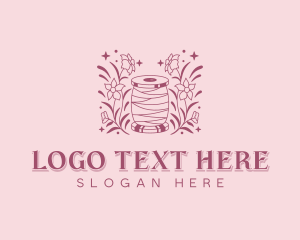 Yarn - Sewing Floral Dressmaker logo design
