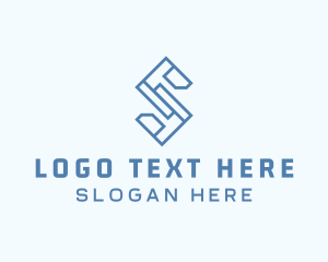 Geometric Business Letter S logo design