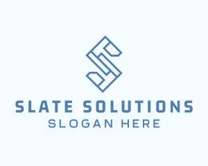 Geometric Business Letter S logo design