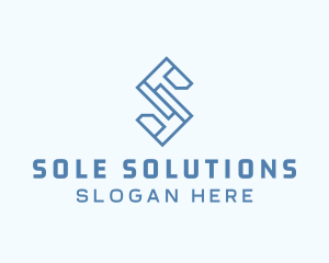 Geometric Business Letter S logo design