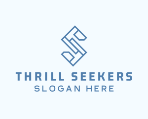 Geometric Business Letter S logo design