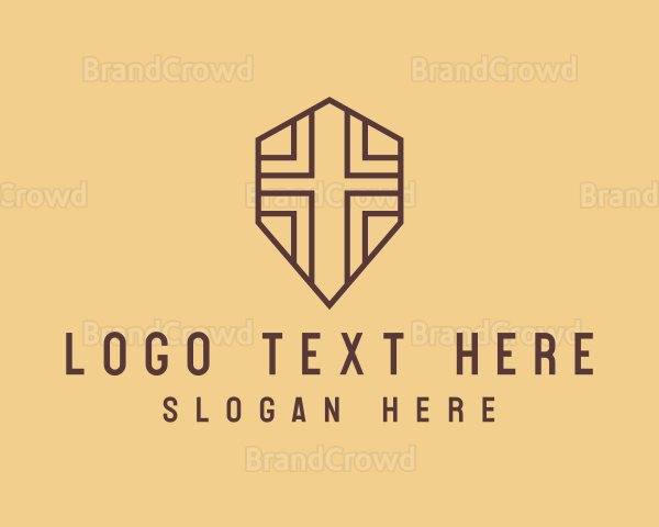 Brown Worship Cross Logo