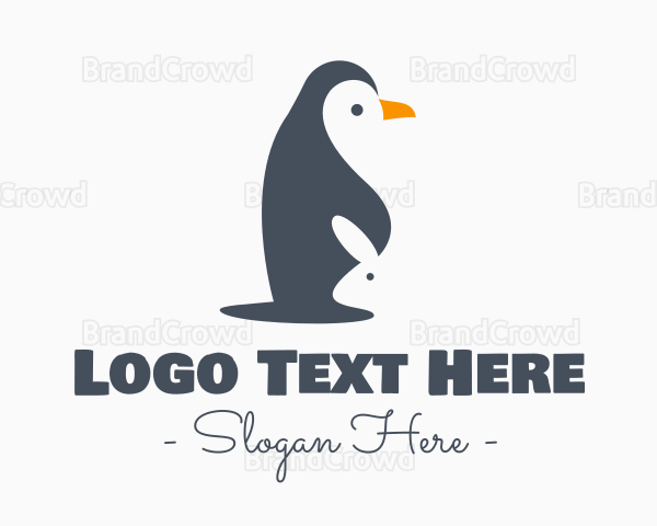 Penguin & Rabbit Animals Logo