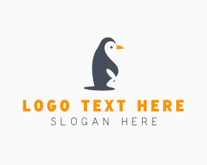 Penguin & Rabbit Animals logo design