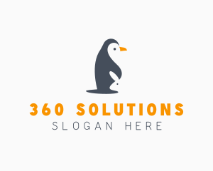 Penguin & Rabbit Animals logo design