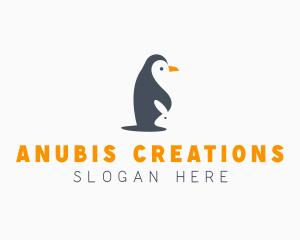 Penguin & Rabbit Animals logo design