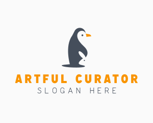 Penguin & Rabbit Animals logo design