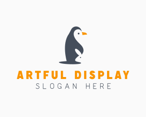 Penguin & Rabbit Animals logo design