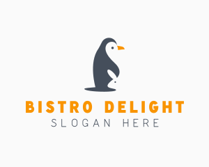 Penguin & Rabbit Animals logo design