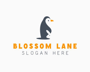 Penguin & Rabbit Animals logo design