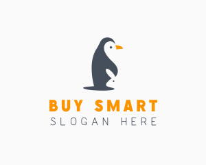 Penguin & Rabbit Animals logo design