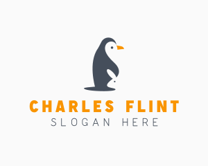 Penguin & Rabbit Animals logo design