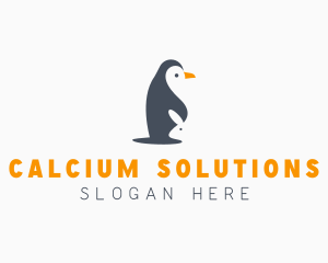 Penguin & Rabbit Animals logo design