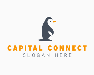 Penguin & Rabbit Animals logo design