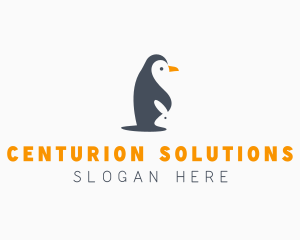 Penguin & Rabbit Animals logo design