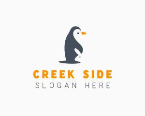 Penguin & Rabbit Animals logo design