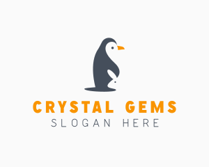 Penguin & Rabbit Animals logo design