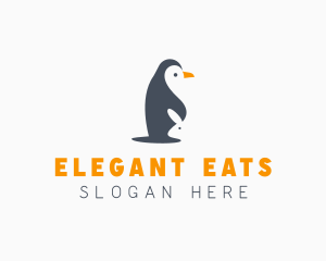 Penguin & Rabbit Animals logo design