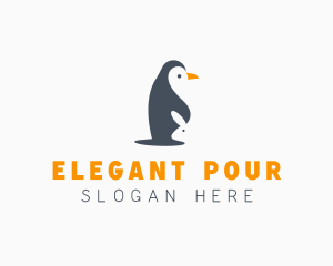 Penguin & Rabbit Animals logo design