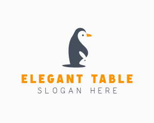 Penguin & Rabbit Animals logo design