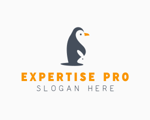 Penguin & Rabbit Animals logo design