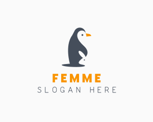 Penguin & Rabbit Animals logo design