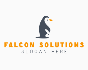 Penguin & Rabbit Animals logo design