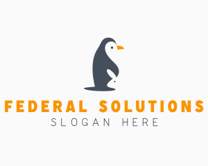 Penguin & Rabbit Animals logo design