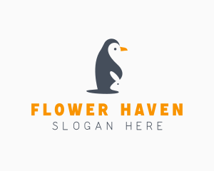 Penguin & Rabbit Animals logo design