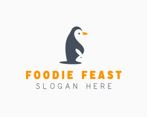 Penguin & Rabbit Animals logo design