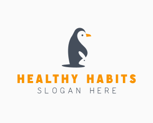 Penguin & Rabbit Animals logo design