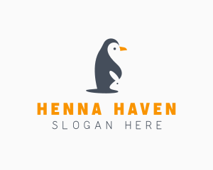 Penguin & Rabbit Animals logo design