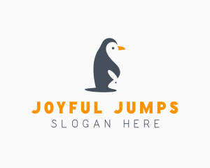 Penguin & Rabbit Animals logo design