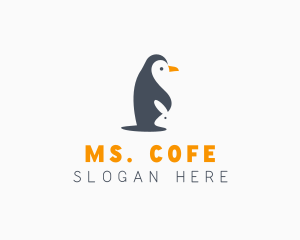 Penguin & Rabbit Animals logo design