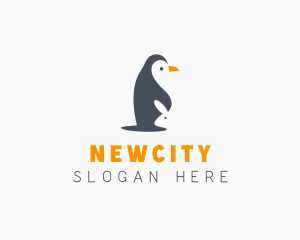 Penguin & Rabbit Animals logo design