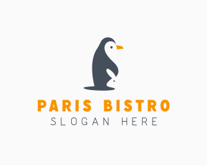 Penguin & Rabbit Animals logo design