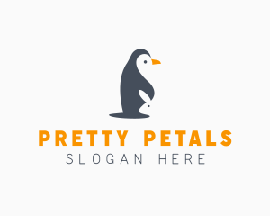 Penguin & Rabbit Animals logo design