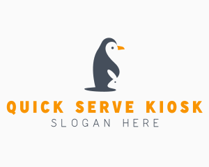 Penguin & Rabbit Animals logo design