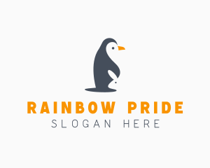 Penguin & Rabbit Animals logo design