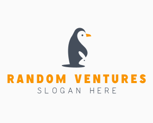 Penguin & Rabbit Animals logo design