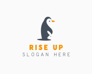 Penguin & Rabbit Animals logo design