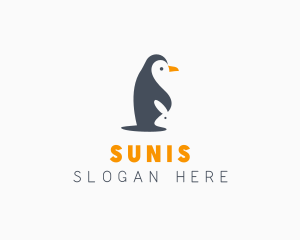 Penguin & Rabbit Animals logo design