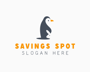 Penguin & Rabbit Animals logo design