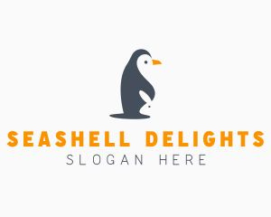 Penguin & Rabbit Animals logo design