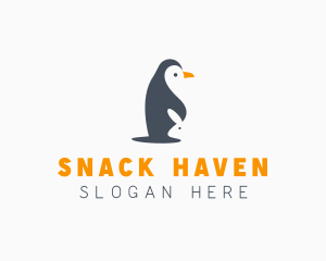 Penguin & Rabbit Animals logo design